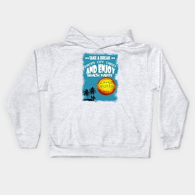 Costa Maya Mexico Kids Hoodie by dejava